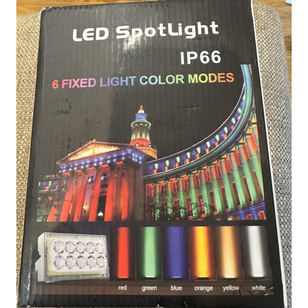 Outdoor LED Flood SpotLights 6 Color Modes 50W New